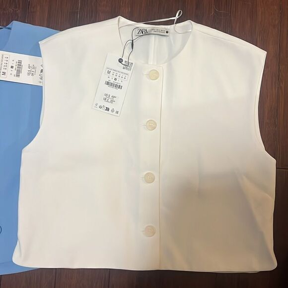Buttoned Vest Top - ZW Collection - NWT - 3 Colors (Sold Separate) ZARA - Picture 6 of 7